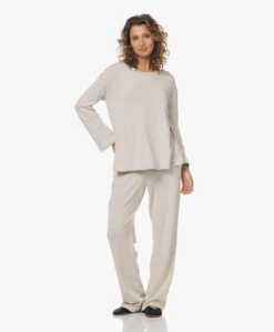 Hanro Katoenmix Gebreide Sweatpants - Pumice -Mode Kleding 230405 5fa076c2 d2a7 4436 881e 2a250f0bc686