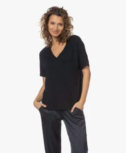 Majestic Filatures Superwashed Soft Touch V-Hals T-Shirt - Marine -Mode Kleding 230405 655675a4 01ca 4f33 89e1 634ab5044b2c