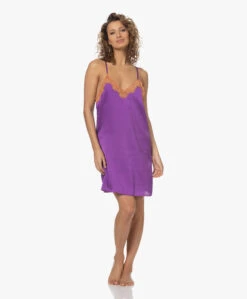Love Stories Willow Satijnen Slip Dress - Paars
