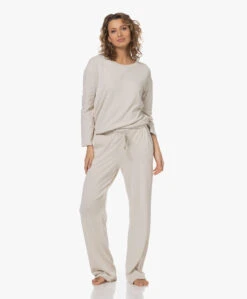 Hanro Katoenmix Gebreide Sweatpants - Pumice -Mode Kleding 230405 dc2e09b7 fb70 4479 b5c8 72c4599d4b1c