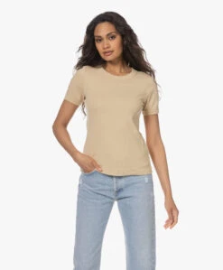 Viveh Esme Interlock Jersey T-Shirt - Warm Sand -Mode Kleding 230407 42691362 627f 4cca 89be 6c7ff1ff7451