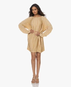 Viveh Emerald Satijnen Plissé Jurk - Warm Sand -Mode Kleding 230411 5c55a988 bc1c 424c b76f 4b9a58ba938b