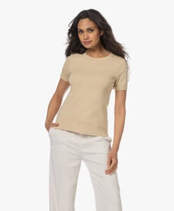 Viveh Esme Interlock Jersey T-Shirt - Warm Sand