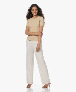 Viveh Esme Interlock Jersey T-Shirt - Warm Sand -Mode Kleding 230412 d7226dc0 b4e6 4916 b3be 239d968a9f1f