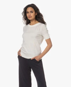 Plein Publique La Femme Pointelle Korte Mouwen Trui - Ivoor 15 Plein Publique La Femme Pointelle Korte Mouwen Trui - Ivoor -Mode Kleding 230417 071f7811 6451 4209 b1a8 4b85ab88fd57