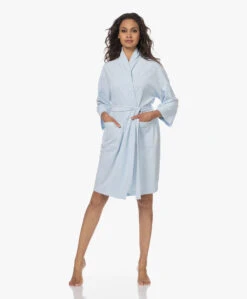 Hanro Terry Jersey Badstof Badjas - Misty Blue -Mode Kleding 230417 2a76e968 3cc3 4afa a3f9 79321d96ce44