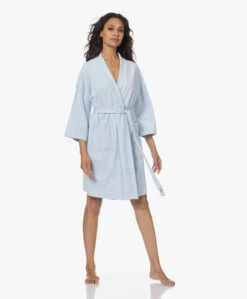 Hanro Terry Jersey Badstof Badjas - Misty Blue -Mode Kleding 230417 4751be3d eba3 40eb 9cde b1532f0e599c