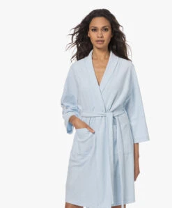 Hanro Terry Jersey Badstof Badjas - Misty Blue -Mode Kleding 230417 49eadc3e d463 4007 9e1f 04fad078630a