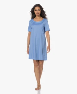 Hanro Cotton Deluxe Jersey Nachthemd - Azurine 22 Hanro Cotton Deluxe Jersey Nachthemd - Azurine -Mode Kleding 230417 5a55aa86 50e9 441e 872c 4d34968bc837