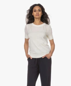 Plein Publique La Femme Pointelle Korte Mouwen Trui - Ivoor 20 Plein Publique La Femme Pointelle Korte Mouwen Trui - Ivoor -Mode Kleding 230417 84f458f2 96b4 41d7 aea3 e64920cc77c7