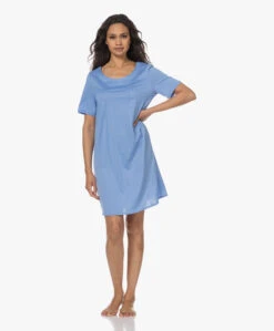 Hanro Cotton Deluxe Jersey Nachthemd - Azurine 21 Hanro Cotton Deluxe Jersey Nachthemd - Azurine -Mode Kleding 230417 9b7f1083 c2e9 42de a7d1 b366b8b115e4