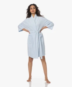 Hanro Terry Jersey Badstof Badjas - Misty Blue -Mode Kleding 230417 9c83bbd5 759a 48b0 94ba 896929ec155f