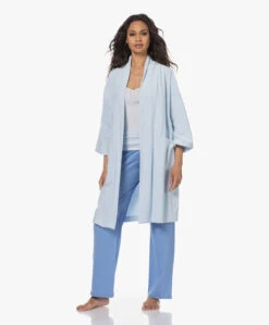 Hanro Terry Jersey Badstof Badjas - Misty Blue -Mode Kleding 230417 cf7d806e b865 413c adf6 24b78ae0af55