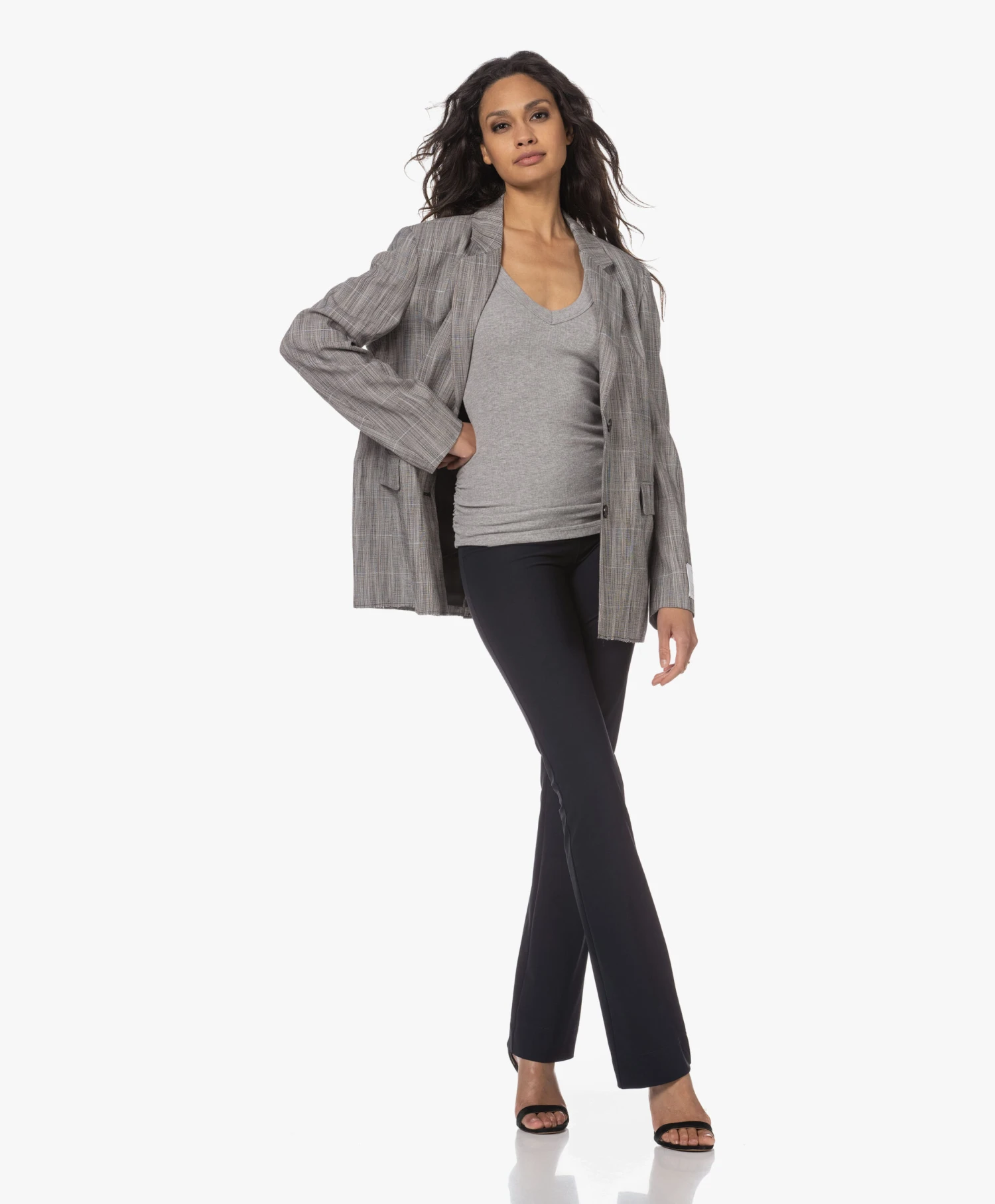 Japantky Zaya Flared Travel Jersey Broek - Zwartblauw 6 Japantky Zaya Flared Travel Jersey Broek - Zwartblauw - Afbeelding 6