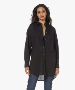 Gai+Lisva Rosa Bio Poplin Overhemd - Zwart -Mode Kleding 230418 1586c2c4 d9e8 4f49 9f49 981d25f12b55