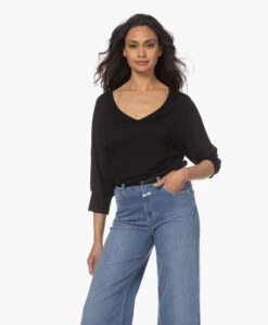 No Man'S Land Reversible Viscose T-Shirt - Zwart -Mode Kleding 230418 21594adc b510 4d88 a832 615fc6a07a5c