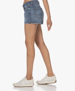 Denham Monroe Ripped Denim Short - Mid Blue -Mode Kleding 230418 30347ed5 39a8 4287 90a3 137ff8f6c713