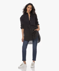 Gai+Lisva Rosa Bio Poplin Overhemd - Zwart -Mode Kleding 230418 3dbff221 6153 43bf 9e51 d94fffd829c6