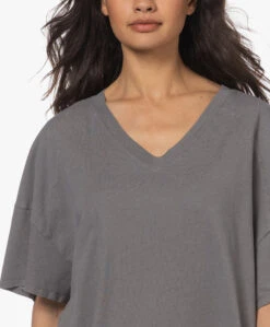 American Vintage Lopintale T-Shirt Jurk Met V-Hals - Vintage Foggy 19 American Vintage Lopintale T-Shirt Jurk Met V-Hals - Vintage Foggy -Mode Kleding 230418 71e81be9 424a 4492 9149 d1cb1e016eed