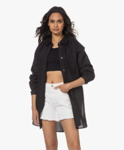 Gai+Lisva Rosa Bio Poplin Overhemd - Zwart -Mode Kleding 230418 cd2a8f93 d523 403d a423 626185df9e77