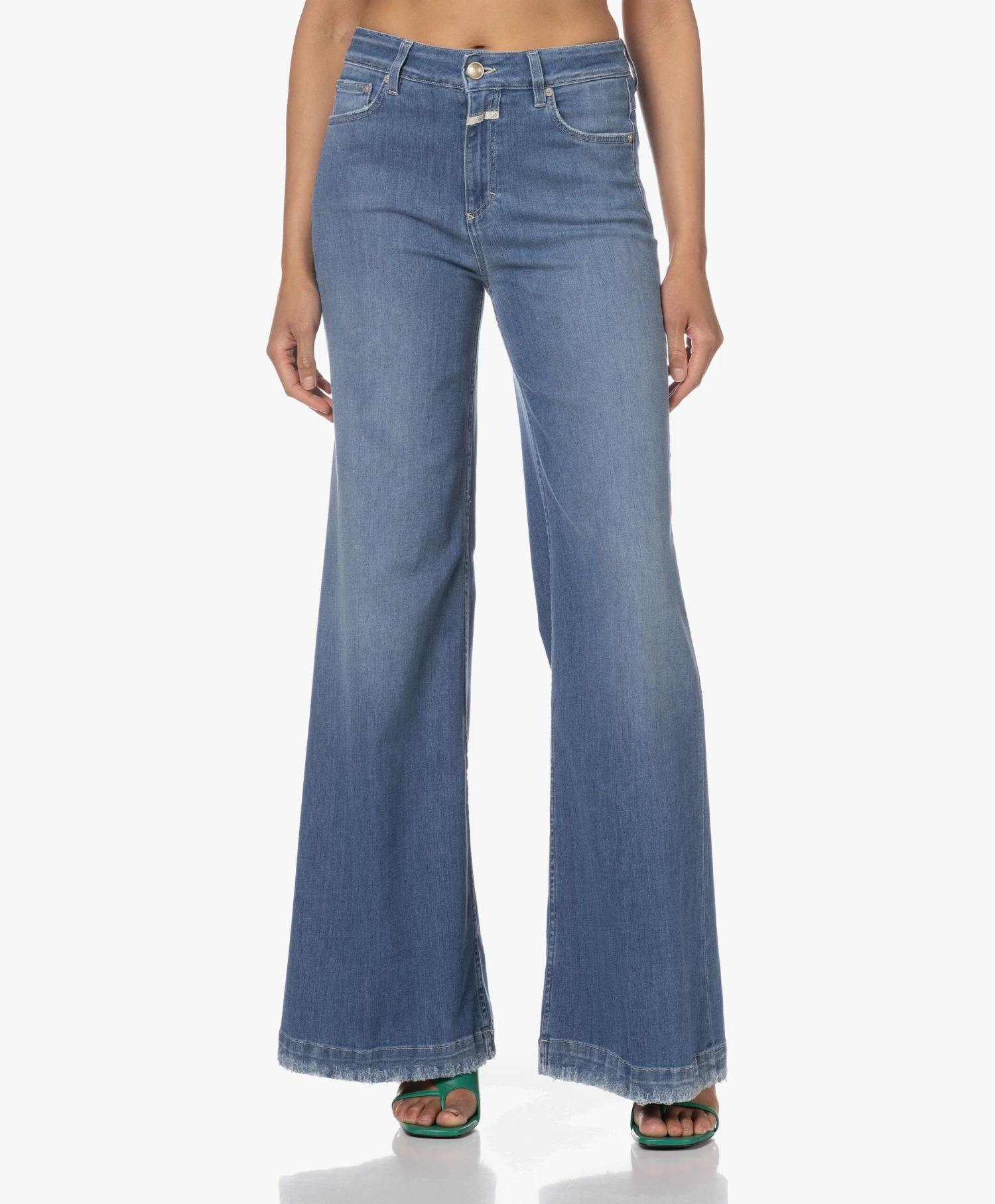 Closed Glow-Up Flared Stretch Jeans - Middenblauw 1 Closed Glow-Up Flared Stretch Jeans - Middenblauw