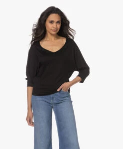 No Man'S Land Reversible Viscose T-Shirt - Zwart -Mode Kleding 230418 f1971344 ce33 4900 b3f9 ea492ff4102a