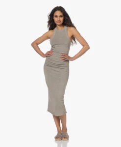 James Perse Cut Away Jersey Tank Jurk - Silt Pigment -Mode Kleding 230424 4fc47b05 eaa4 4427 9a18 55ddbef41591
