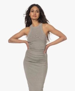 James Perse Cut Away Jersey Tank Jurk - Silt Pigment -Mode Kleding 230424 6409e7e0 1f6e 4805 a30a c8d9d3215e68