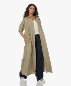 Su Paris Raya Poplin Maxi Blousejurk - Olive -Mode Kleding 230424 8eafd80b 3604 4077 8639 645f0d866742