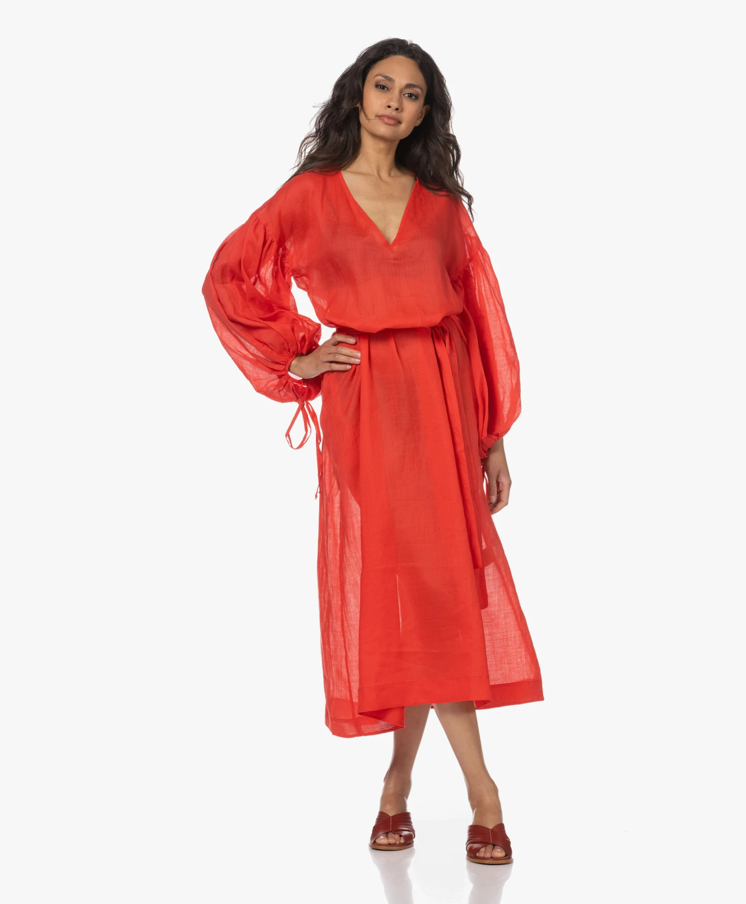 Su Paris Serena Ramie Maxi Jurk - Poppy 11 Su Paris Serena Ramie Maxi Jurk - Poppy - Afbeelding 11