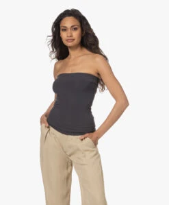 Japantky Bumpy Strapless Travel Jersey Top - Donkergrijs -Mode Kleding 230424 dd14ff83 9fd0 41f6 afdd d5cafb15db1f