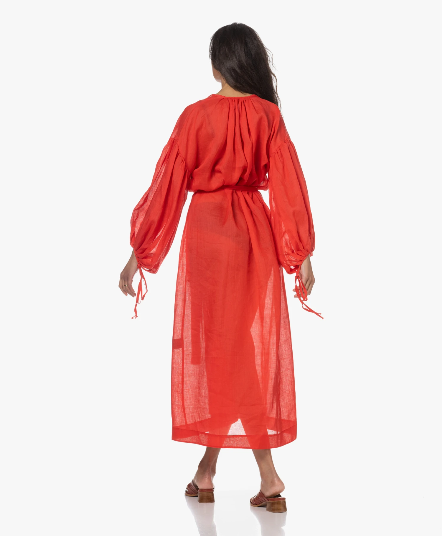 Su Paris Serena Ramie Maxi Jurk - Poppy 4 Su Paris Serena Ramie Maxi Jurk - Poppy - Afbeelding 4