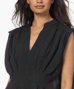 Su Paris Dafne Seersucker Viscose-Zijde Maxi Jurk - Zwart -Mode Kleding 230425 a4a01c95 9b15 466b 9100 bc2931208764