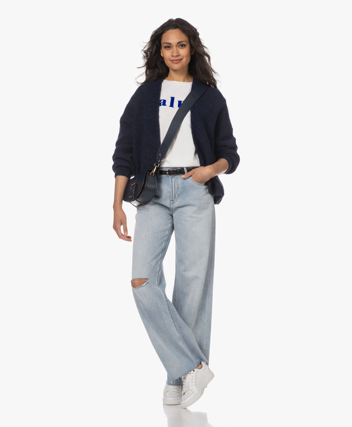 Denham Keira Ripped Wijde Pijpen Jeans - Lichtblauw 3 Denham Keira Ripped Wijde Pijpen Jeans - Lichtblauw - Afbeelding 3