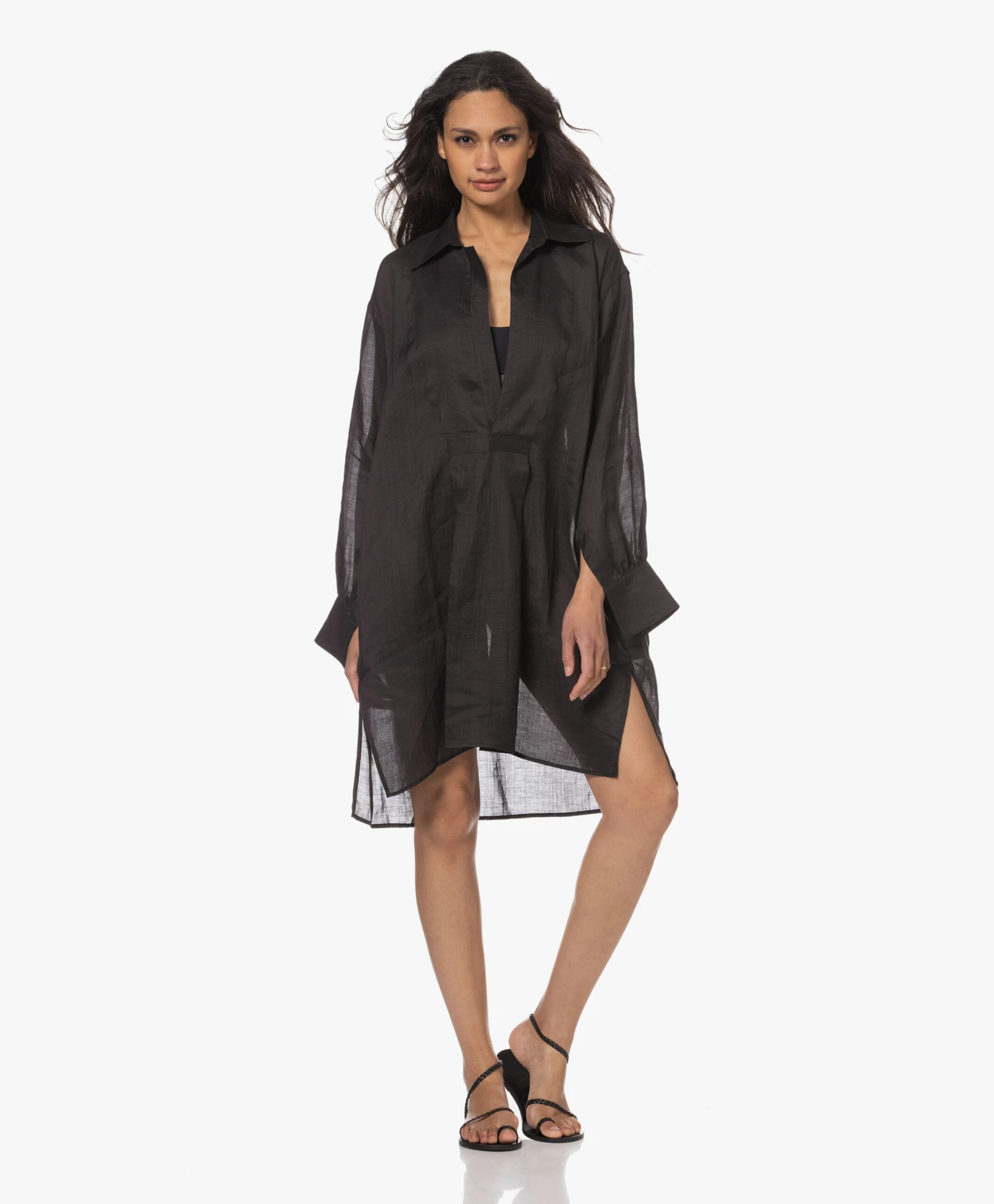 Su Paris Popi Ramie Jurk - Zwart 13 Su Paris Popi Ramie Jurk - Zwart - Afbeelding 13