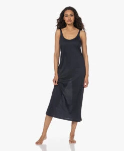 Hanro Katoen-Modal Jersey Nachthemd - Midnight