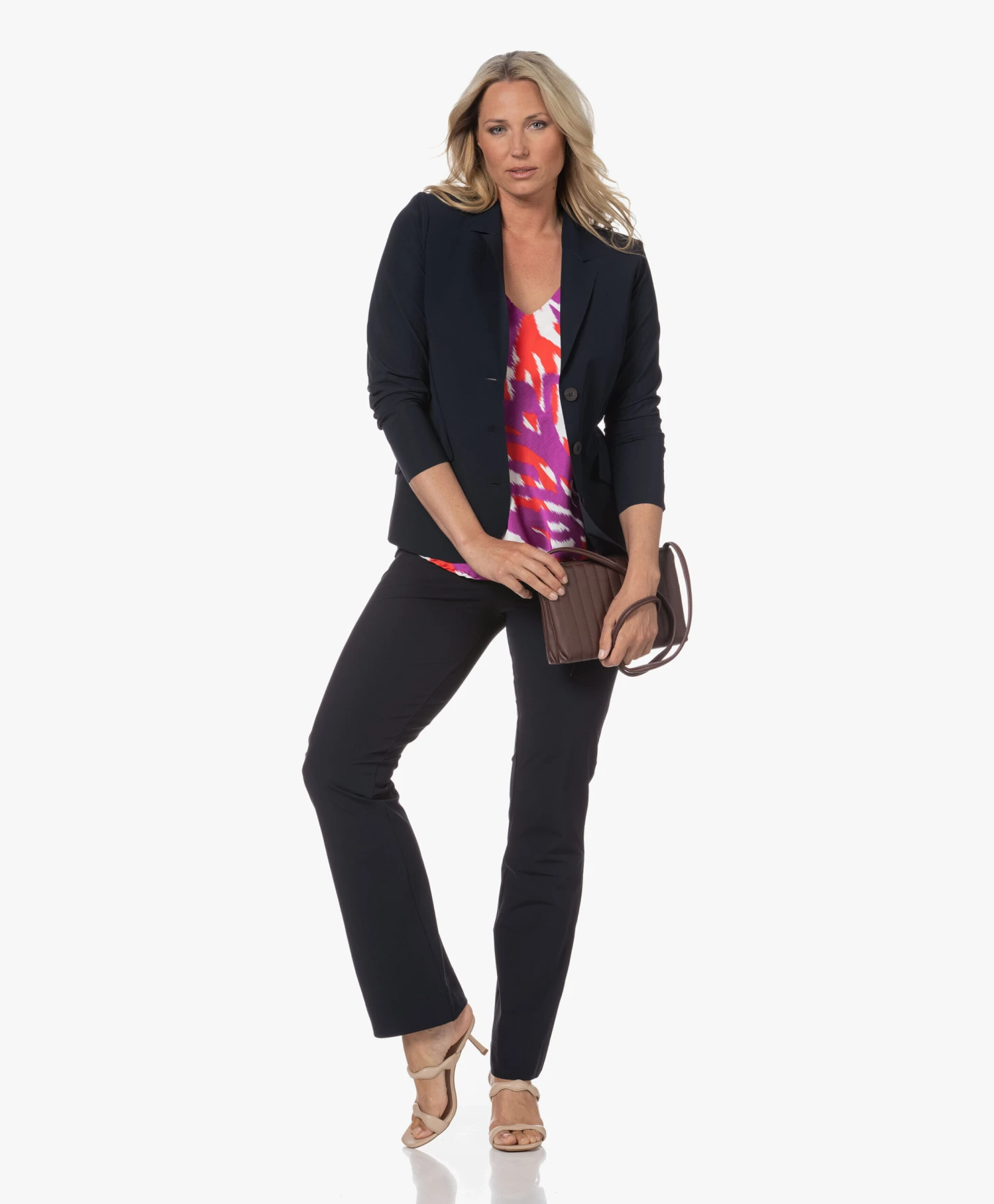 Japantky Zaya Flared Travel Jersey Broek - Zwartblauw 11 Japantky Zaya Flared Travel Jersey Broek - Zwartblauw - Afbeelding 11