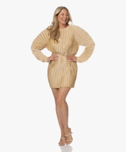 Viveh Emerald Satijnen Plissé Jurk - Warm Sand -Mode Kleding 230502 cd368e3e 4753 4f18 8451 af314baad98f