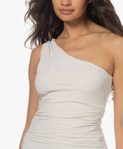 Japantky Utako One-Shoulder Travel Jersey Top - Linen -Mode Kleding 230504 d3daf3f3 d66e 4657 9665 c835d5c6adfc