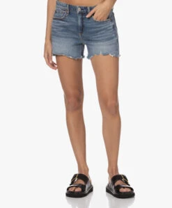 Rag & Bone Dre Low-Rise Denim Short - Blue River
