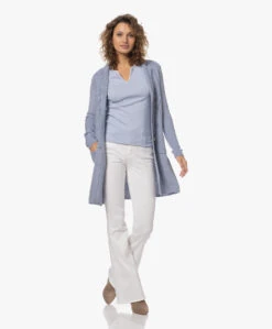 Belluna Cucina Splithals T-Shirt Met Driekwart Mouwen - Lichtblauw -Mode Kleding 230510 899dc153 72c3 472a bae1 f999fa70876b