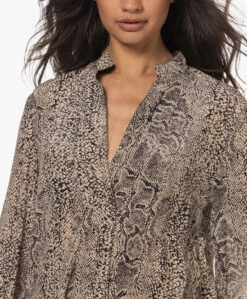 By Malene Birger Flaiy Zijden Slangenprint Blouse - Zwart/Beige -Mode Kleding 230516 33add35a e3ce 4600 891b 566712eceedc