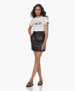 Iro Treci Lamsleren Mini Rok - Zwart 18 Iro Treci Lamsleren Mini Rok - Zwart -Mode Kleding 230516 5cde8887 e76e 49ae 9467 bcab8de3b64b