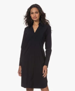 Lasalle Travel Jersey Knielange Tuniekjurk - Zwart -Mode Kleding 230516 81b20c17 f0ab 47dd 9646 72d37f880766