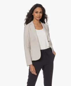 Lasalle Italiaanse Tech Jersey Blazer - Natural -Mode Kleding 230516 a29e4cf0 04df 4cff a0ab 9c2dc3f71dee