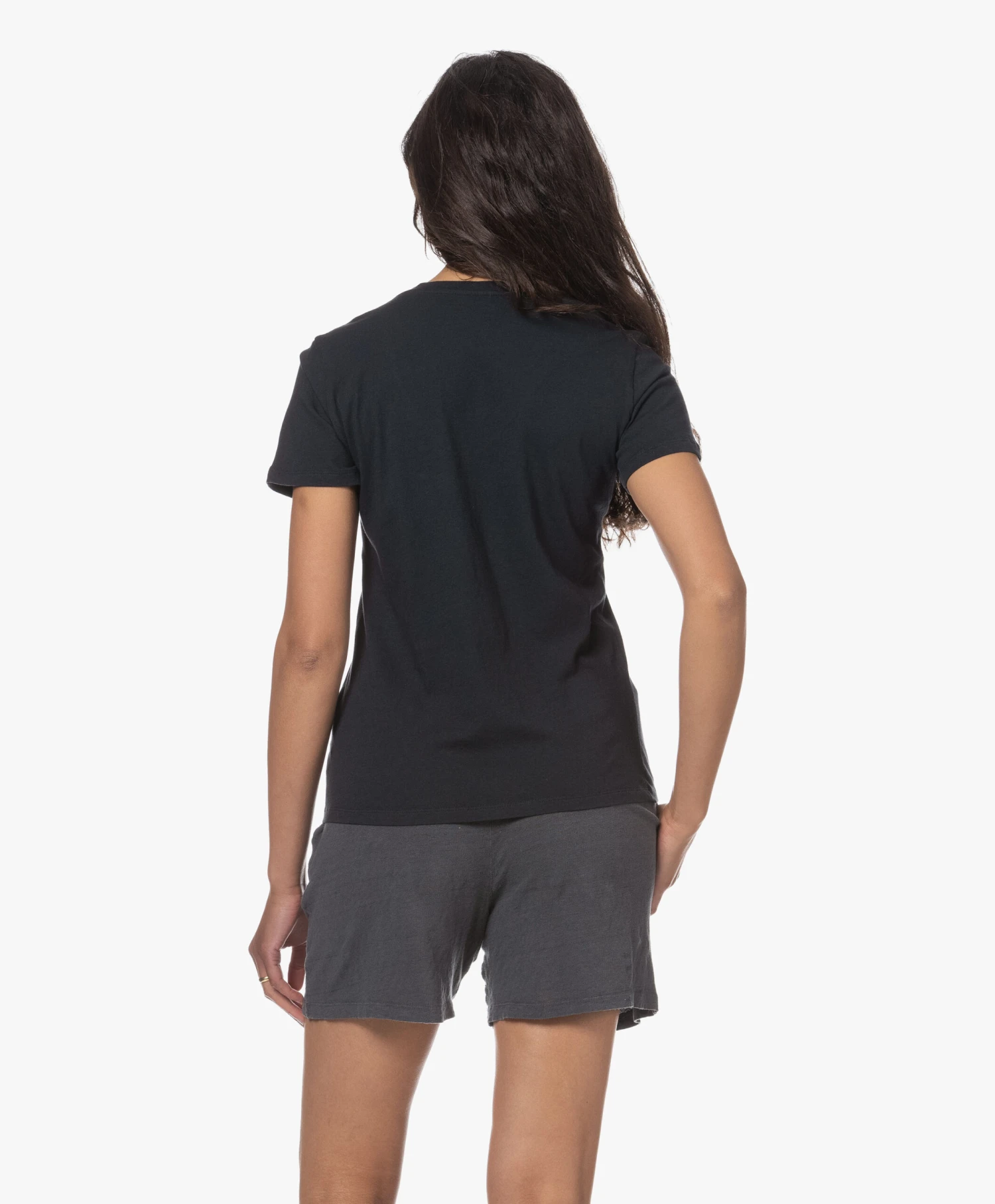 Majestic Filatures Silk Touch Katoenen V-Hals T-Shirt - Marine 4 Majestic Filatures Silk Touch Katoenen V-Hals T-Shirt - Marine - Afbeelding 4