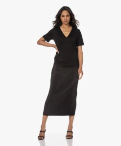 By Malene Birger Velmas Plissé Midi Rok - Zwart -Mode Kleding 230517 eadeab25 4d60 4c74 ada3 65ab044cc412
