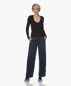 Rag & Bone The Essential Rib Vee Longsleeve - Zwart -Mode Kleding 230523 031dbe58 ebb0 4369 ac81 88cb71255b8d