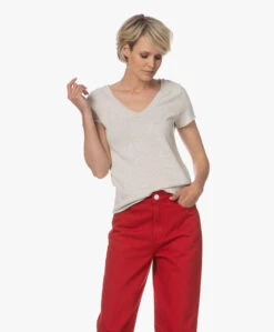 American Vintage Sonoma Slub Jersey T-Shirt - Polar Melange -Mode Kleding 230523 9bfa8ed9 ec3a 4a40 afd3 835e1277e291