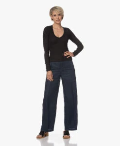 Rag & Bone The Essential Rib Vee Longsleeve - Zwart -Mode Kleding 230523 a91f2979 0c6e 4448 933f eee311c38756